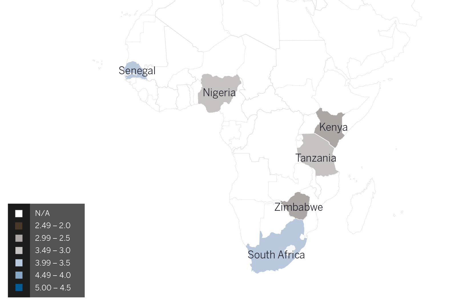 Sub-Saharan Africa map